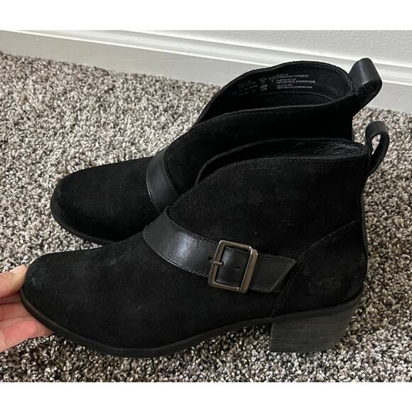 UGG wright belted ankle boots women's size 7 - Picture 1 of 7